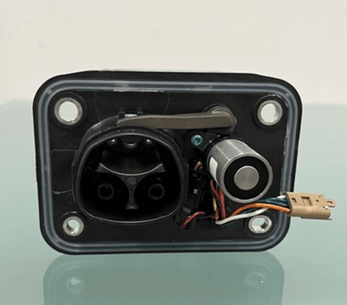 An EV charging inlet assembly with its wiring harness